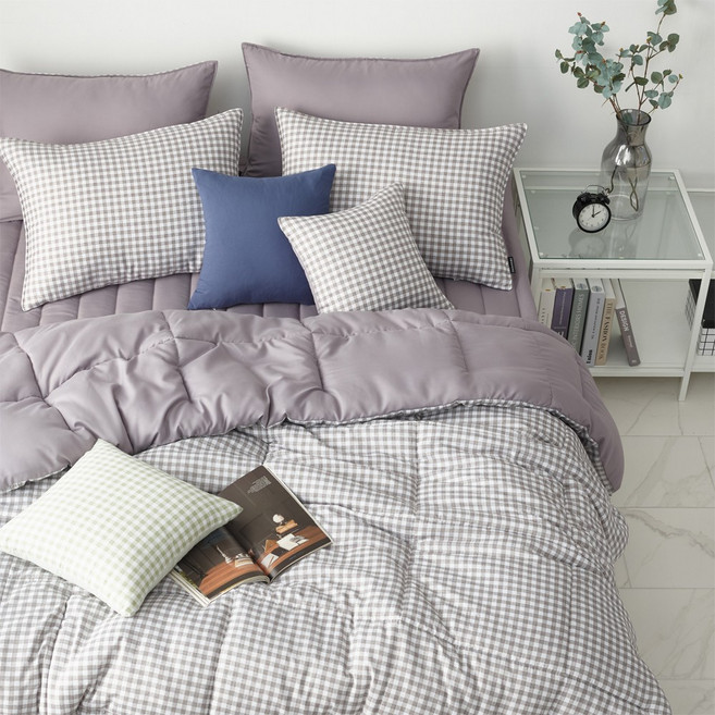 [26color]먼지없는 원룸/기숙사 차렵이불싱글세트(이불+패드+베개커버+베개솜+가방)