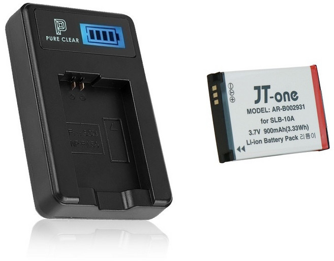 삼성 SLB-10A 충전기+호환배터리 WB850F WB800F WB750 WB700 WB550 WB500 WB350F WB250F WB200F WB150F WB2100, 1개