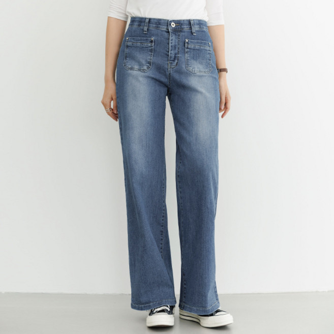 (~88size)티얼포켓와이드데님팬츠 PTF20144060 엄마옷 빅사이즈