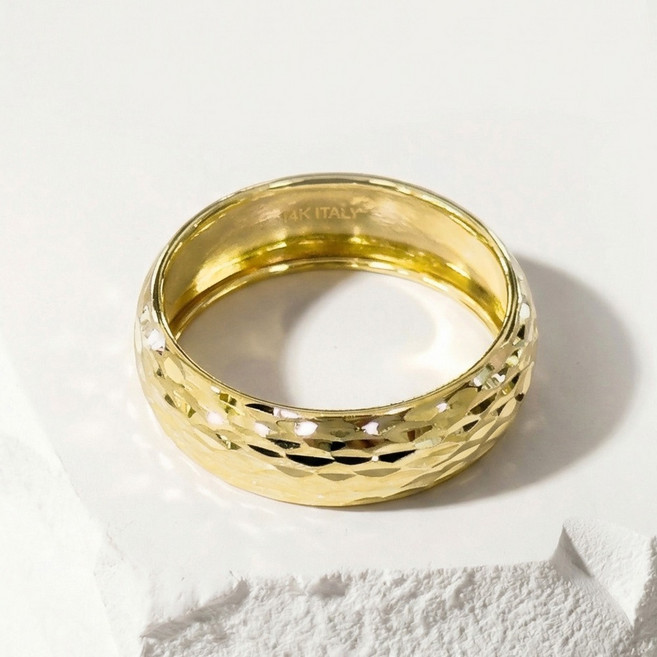 펠리체골드 14K 이태리 컷팅 반지 (+선물포장) 기념일 선물 부모님선물 골드 커플링 커플반지 여자친구 데일리 볼드 레이어드 선물추천 금 이태리 고급 모던 심플 유니크