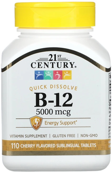 21st Century 21세기 센트리 비타민 B-12 5 000mcg 110 서브링구얼 태블릿 비타민B12 영양제, 1개, 110정 - 쿠팡
