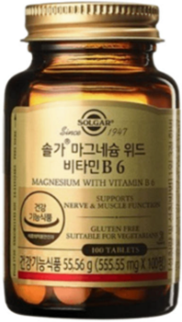 솔가 마그네슘 위드 비타민 B6, 100정, 1개