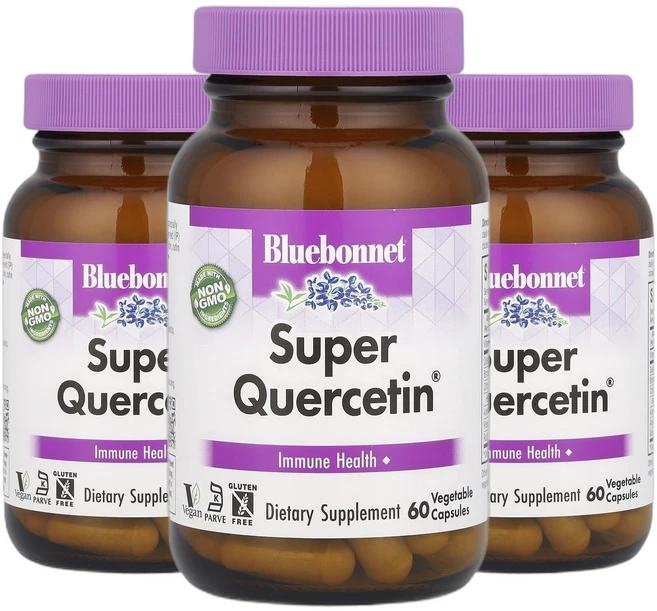 블루보넷뉴트리션 Super 퀘르세틴 Quercetin 베지 캡슐 60정 2+1, 3개 - 쿠팡