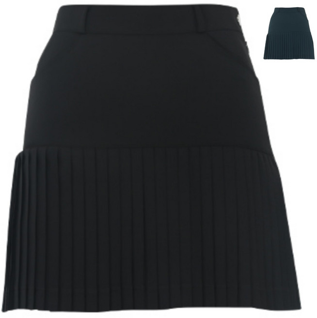 여성 빅사이즈 뒷밴딩 하프 주름 골프 큐롯 큐롯치마바지 출퇴근 XXL