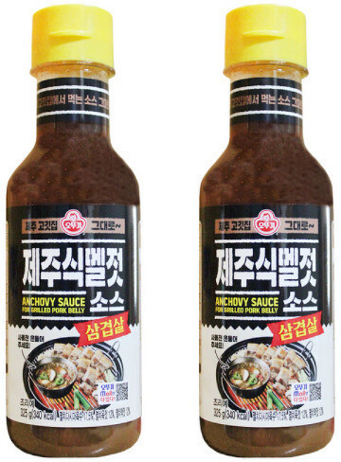 오뚜기 삼겹살 제주식멜젓 소스, 2개, 325g