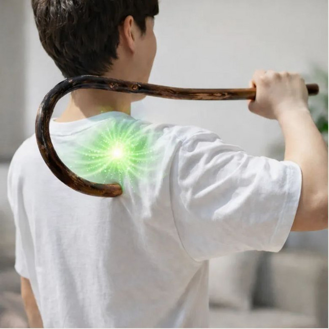 회우위드마켓 나무 목 어깨 안마기 오십견 마사지기, 우드, 1개