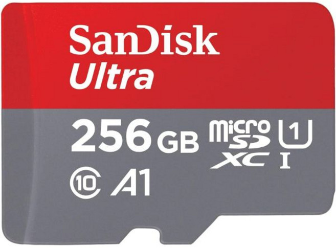 구 버전 SanDisk 256GB Ultra microSDXC UHSI 메모리 카드 어댑터 포함 120MBs C10 U1 Full HD A1 Micro SD SDSQUA4256