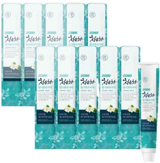 2080 청은차 향기화차 치약, 190g, 10개