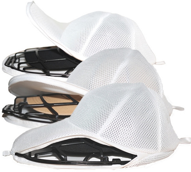 1+1 구겨짐방지 원형 유지 모자 캡 세탁망 빨래망 변형방지 세탁기 세탁물 보관함 빨래틀, 1세트, 화이트