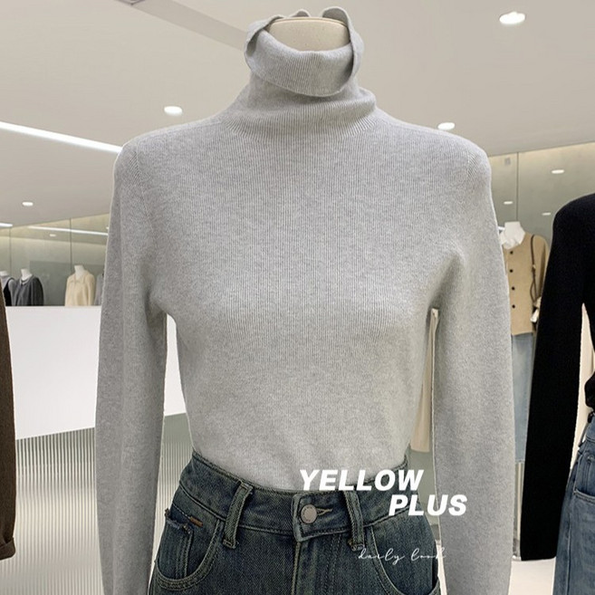 SONOVA 기본핏 무봉제 터틀넥 니트 소프트 터치 무자극 베이직 폴라티 긴팔 이너