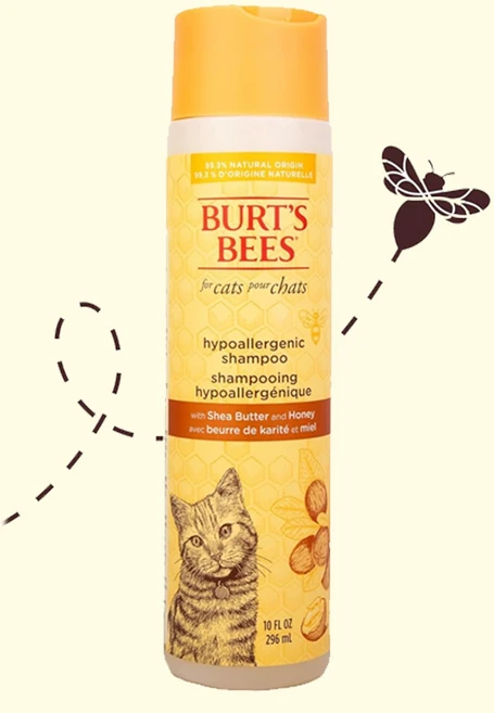 버츠비 고양이용 저자극성 털관리 샴푸 스프레이 시어버터 꿀 296ml pH 밸런스 Burts Bees - 쿠팡