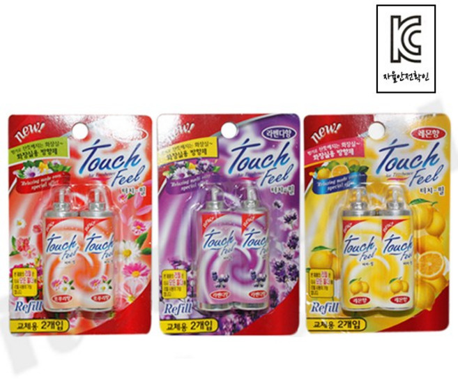 터치필 방향제 리필 13ml 2P 아로마 향 분사기세트 화장실, 레몬향 13ml 2P