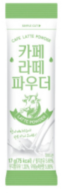카페라떼 파우더, 3개, 8개입, 17g