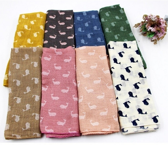 준캡 돌고래 미니 쁘띠 스카프 영유아 어린이 아동 목 수건