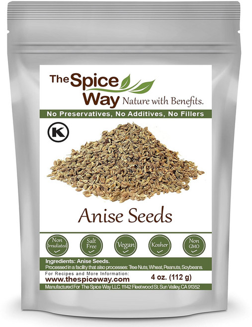 더 스파이스 웨이 프리미엄 아니스 씨앗 - 통 씨앗 (4 o The Spice Way Premium Anise Seeds - Whole seeds (4 oz) also called, 4 온스 (1팩), 1개