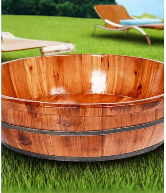 히노끼 반신욕기 나무 욕조 낮은 사우나 가정용 다라이 대형 우드, 주문 제작, 1개