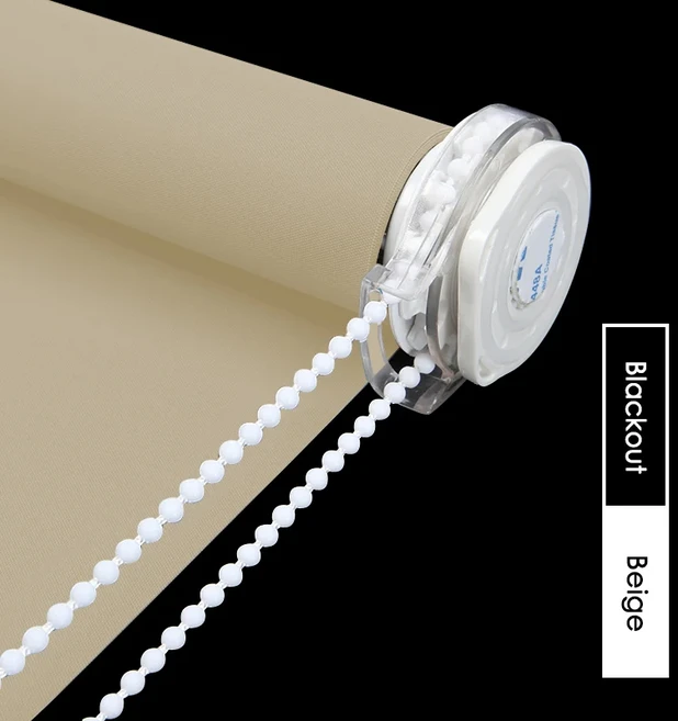 드릴 창 블라인드 없음 50% ~ 음영 비율 38mm 튜브 쉬운 고정 롤러 주방 욕실용 맞춤형 사이즈 내부 마운트, 07 Daylight Beige