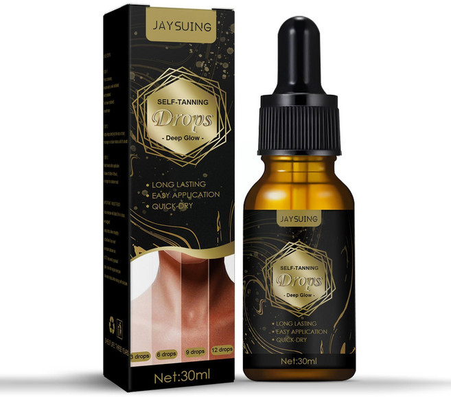 태닝 셀프 로션 스프레이빠른 셀프 태닝 드롭 바디 페이스 태너 탄 가짜 메이크업 마스크 크림 파운데, 1개