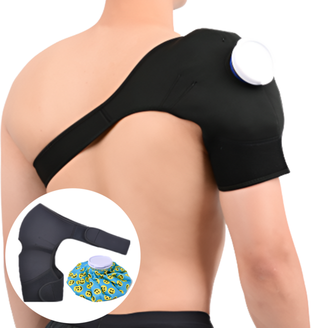 페어벨류 어깨 전용 얼음 주머니 스트랩 SET 냉 온 찜질 팩 아이싱 아이스 고정 밴드, M-2중형세트, 1개