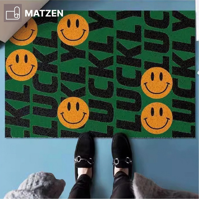 매트젠 업소용현관매트 코일매트 디자인발매트, 1개, 딥그린