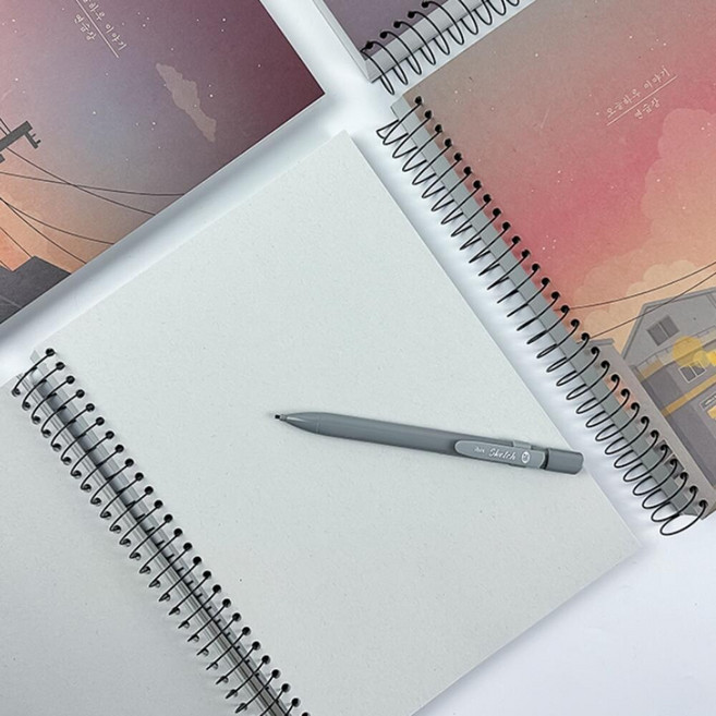 만화지 연습장 두꺼운 무지 무선 갱지 연습장, 1개