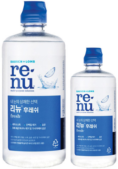 바슈롬 리뉴 후레쉬 355ml *1개 +바슈롬 리뉴 후레쉬 120ml*1개 렌즈세척액, 1세트, 355ml + 120ml