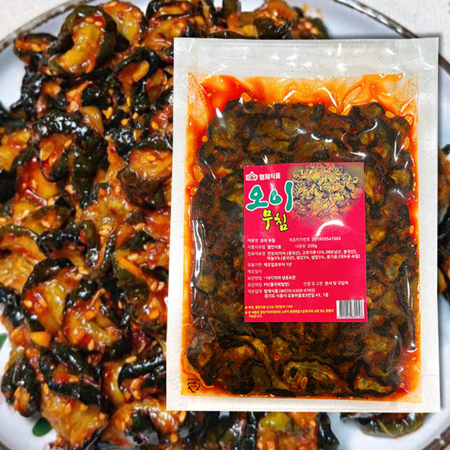 천천중국식품 연변식 오이말랭이무침, 1개, 200g
