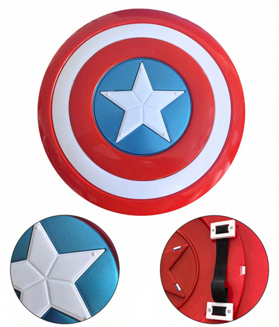 용 캡틴 아메리카 방패 코스프레 소품 슈퍼히어로 캡틴 아메리카 PVC 방패 생일 선물 파티 장식 액세서리, [01] 옵션1