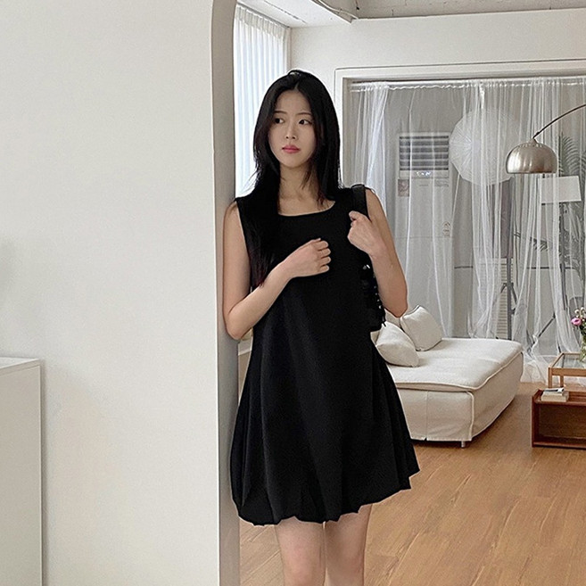 신비르 벌룬 미니 나시 원피스