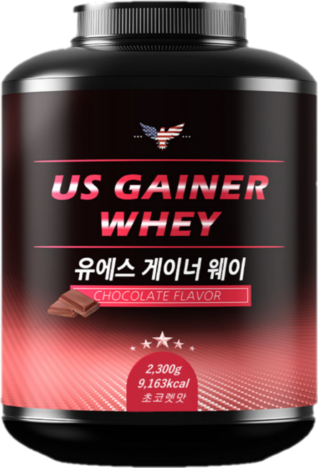 B 프로틴 유에스게이너웨이 단백질 헬스 보충제 근육 체중 벌크업 닭가슴살찐걔란 달걀 스트랩 운동 간식 도시락 남친선물, 2.3kg, 1개