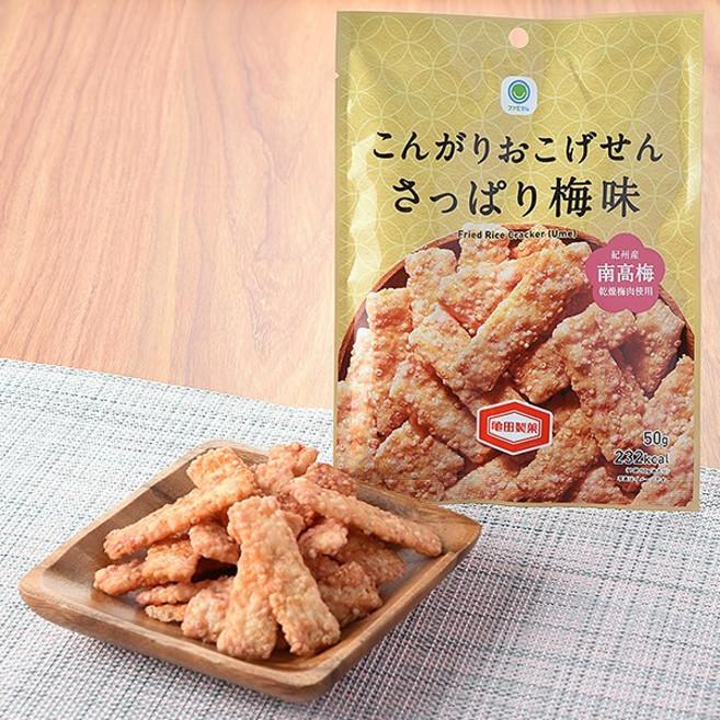 일본과자 일본편의점 패밀리마트 바삭한 누룽지 센베이 매실맛 1팩 중독성, 50g, 1개