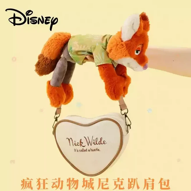 올스토어 오리지널 토이 스토리 Zootopia Judy Nick 인형 숄더 백 크로스 바디 만화 동물 장난감 피규어 액, 01 20.5xx14.5cm