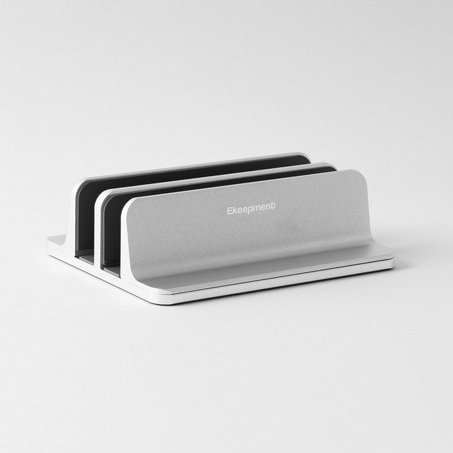 Ekeepment 맥미니 맥북 아이패드 노트북 태블릿 알루미늄 세로 수직 클램쉘 거치대 스탠드, Silver, 1개