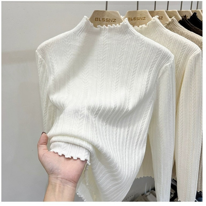 개미상서 여성 반폴라 니트 긴팔티