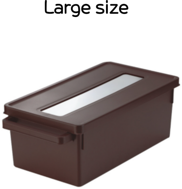 DVD CD 스테이셔너리 정리함 보관함 만화책 케이스 레고 소품 수납 정리 일본 이노마타, 1개, 브라운 라지