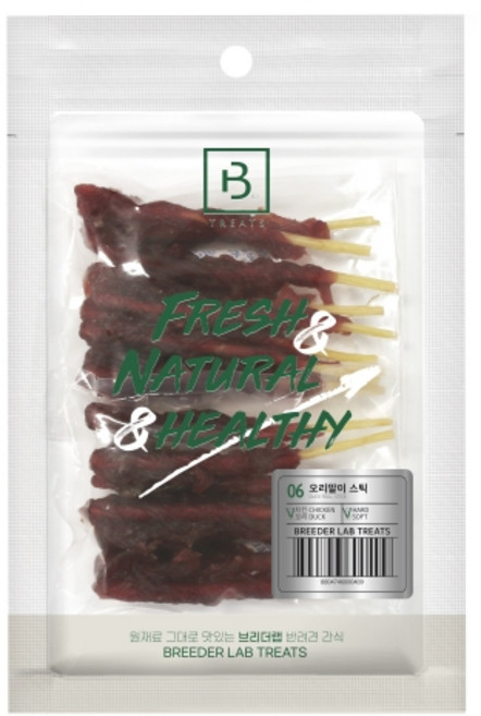 브리더랩트릿 오리스틱껌말이 180g, 1개, 사사미