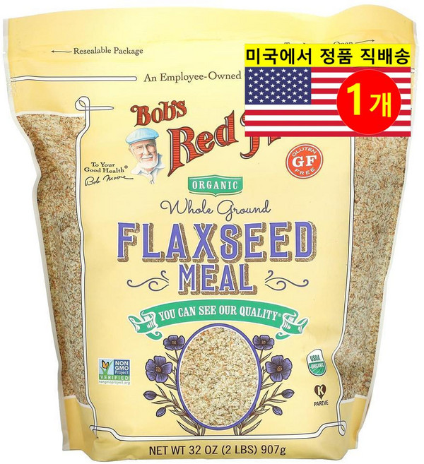 Bob's Red Mill 오가닉 아마씨 밀 천연 파우더 907g 1개