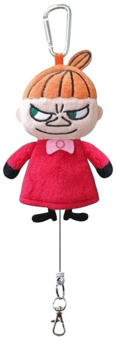 MOOMIN 嚕嚕米 小不點阿美 伸縮鑰匙圈 卡通毛絨掛件 紅色, 1個