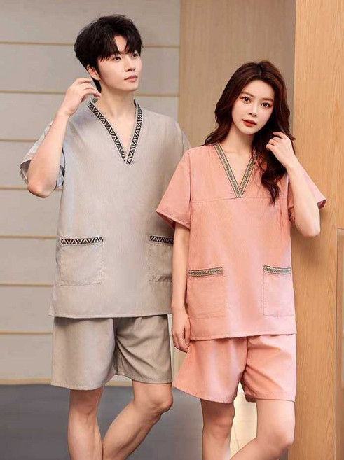 숯가마 찜질복 마사지 타이 사우나복 가운