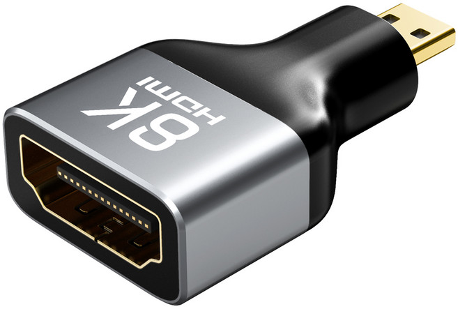 케이블타임 8K Micro HDMI M to HDMI F 연장 젠더 커플러, 1개, CP46G