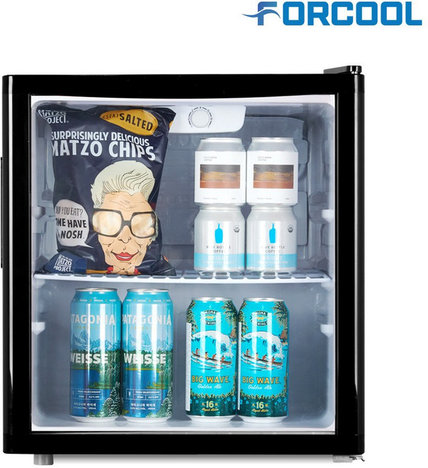 포쿨 미니 쇼케이스 냉장고 KVC-50 50L, 블랙, KVC-50 기본도어