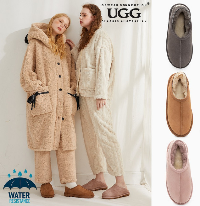 어그슬리퍼 오즈웨어 UGG 레미슬립온 호주 양털 발목 퍼 미니부츠 OB115