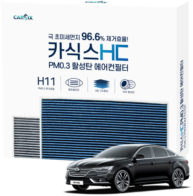 카식스 활성탄 에어컨필터(헤파 H11)-SM6, HC-070, 1개