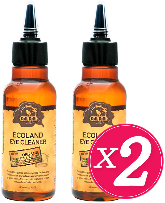 부들부들 에코랜드 강아지 눈 세정제 120ml, 2개