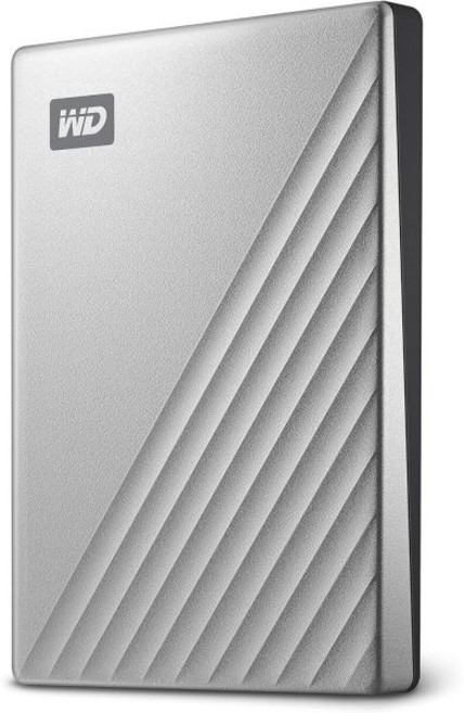 Western Digital 5TB My Passport Ultra for Mac Silver 휴대용 외장 하드 드라이브 HDD USBC USB 3.1 호환 BPMV0050BS, Metalic Silver, 1TB_PC, 1개