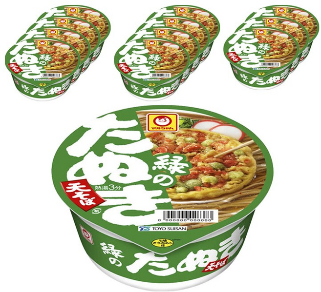 Maruchan 綠色狸貓天婦羅蕎麥麵 關西風味, 12入