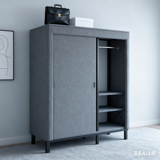 JSUSUJ 간편설치 시스템옷장 행거 비키니 조립식 미니 헹거 시스탬 철제 간이 드레스룸, B