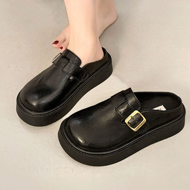 Modern Fashion 여성 발편한 통굽 뮬 샌들 고급감 슬리퍼 X167