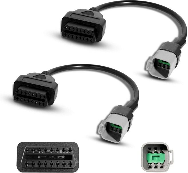 BRP용 StreytoTek 2pcs 어댑터 케이블 6핀에서 6핀 봄바디어 캔암 ATV UTV 모터사이클과 호환 OBD에서 진단 커넥터는 ELM327 스캐너 코드 리더에 적합합니다