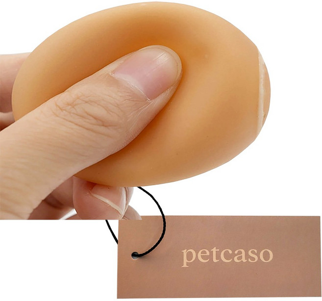 펫카소 강아지 계란 삑삑이 장난감 소형견 노령견 새끼강아지 소리잘나는 라텍스 애견 공 2개, 1개